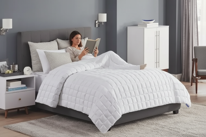 Reading in bed lifestyle