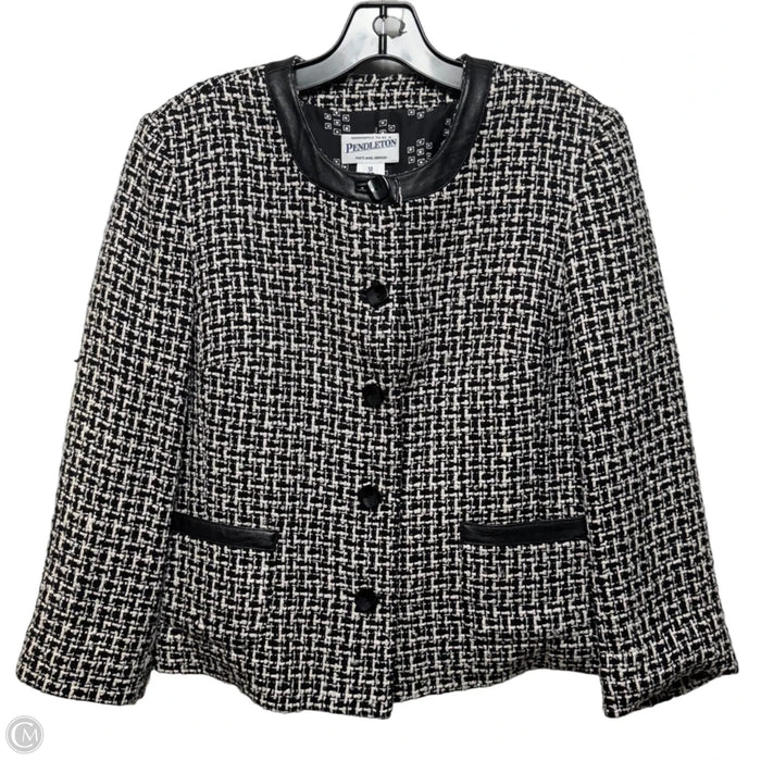 Blazer By Pendleton In Black & White, Size: 10