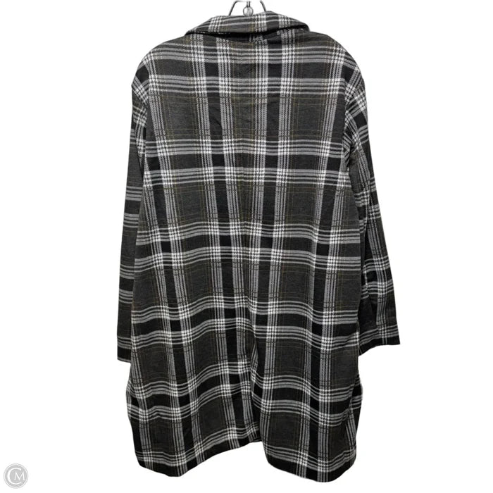 Blazer By Philosophy In Plaid Pattern, Size: 3x