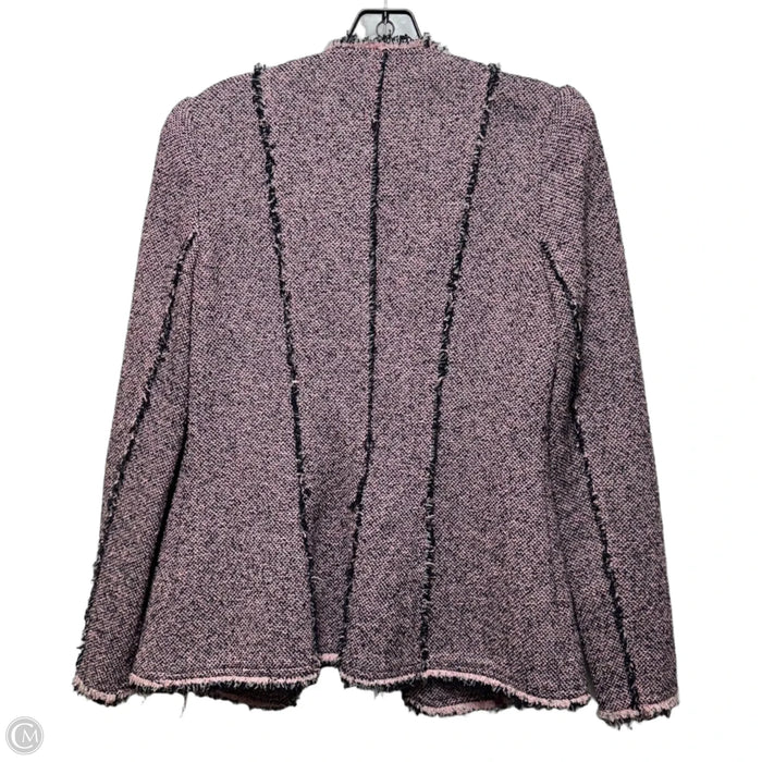 Blazer By Rebecca Taylor In Black & Pink, Size: 4