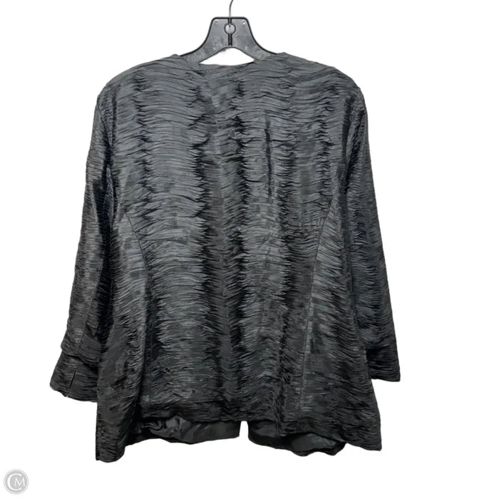 Blazer Silk By Eileen Fisher In Grey, Size: Xl