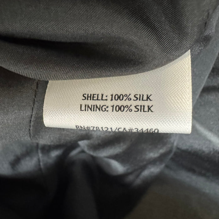 Blazer Silk By Eileen Fisher In Grey, Size: Xl