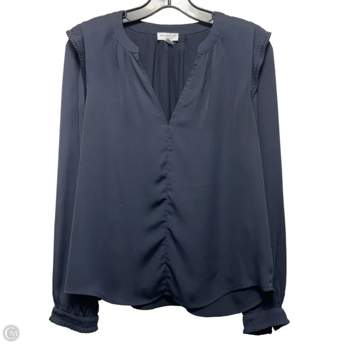 Blouse Long Sleeve By Current Air In Navy, Size: Xs