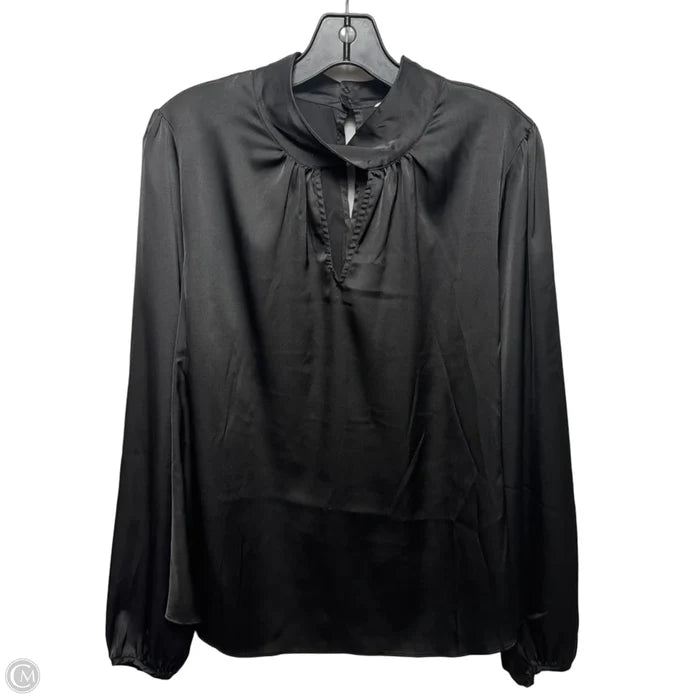Blouse Long Sleeve By White House Black Market In Black, Size: L