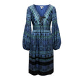 Bohemian Print Silk Midi Dress By Nanette Lepore In Blue, Size: 2
