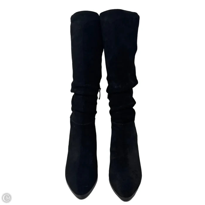Boots Knee Heels By Essex Lane In Black, Size: 8