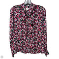 Bow Collar Top Long Sleeve By J. Crew In Floral Print, Size: S