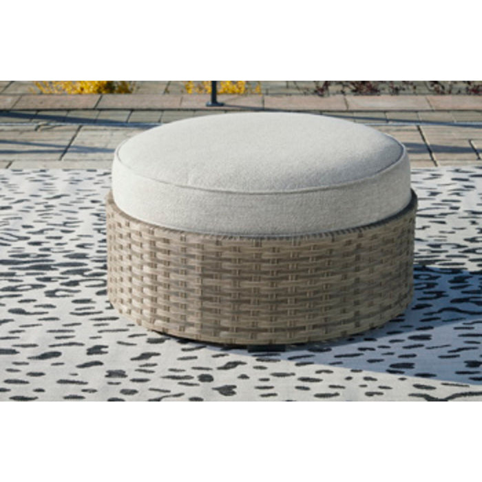 Calworth Outdoor Ottoman with Cushion