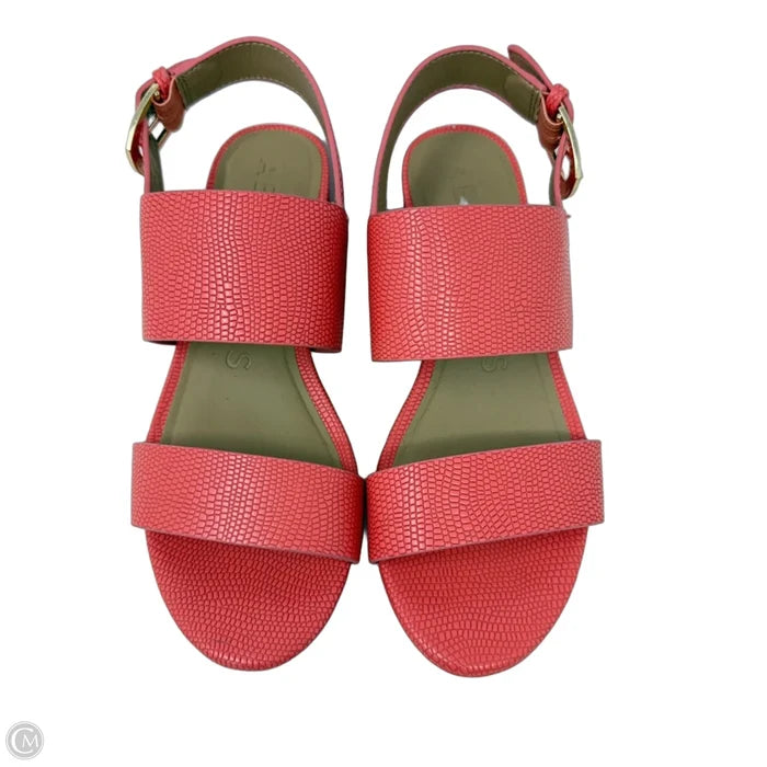 Camilia Block Heel Sandals By Aerosoles In Coral, Size: 6.5