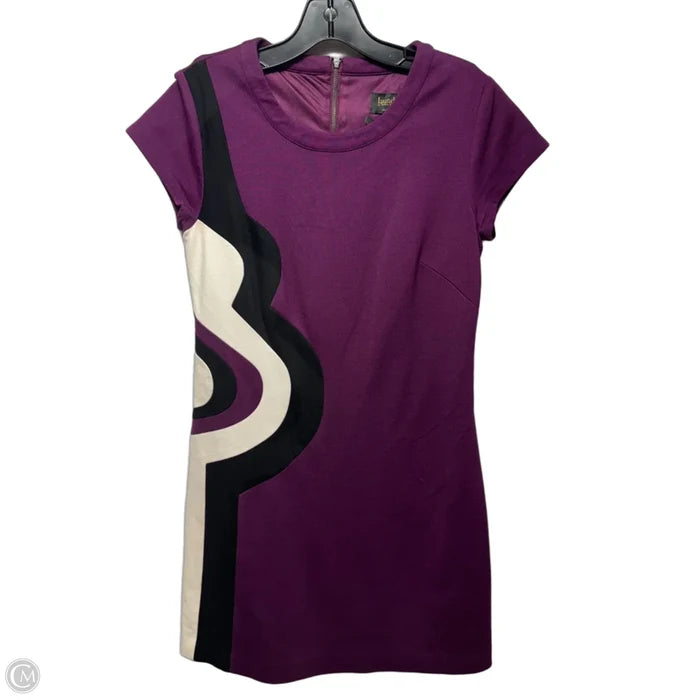 Cap Sleeve Shift Dress By Laundry by Shelli Segal In Purple & White, Size: 4