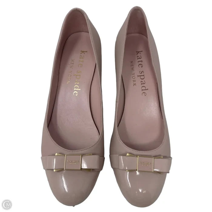 Cap Toe Block Heel Shoes Designer By Kate Spade In Pink, Size: 9.5