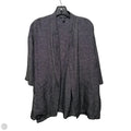 Cardigan Linen Blend By Eileen Fisher In Black & Cream, Size: Xs