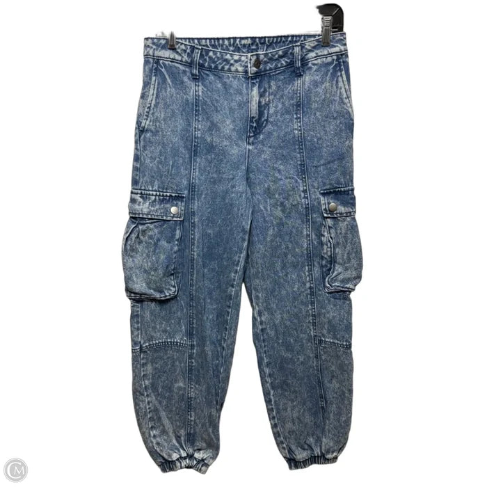 Cargo Jeans By Future Collective In Blue Denim, Size: 4