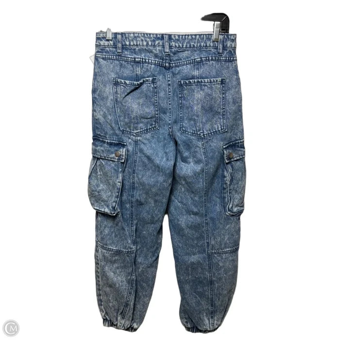 Cargo Jeans By Future Collective In Blue Denim, Size: 4