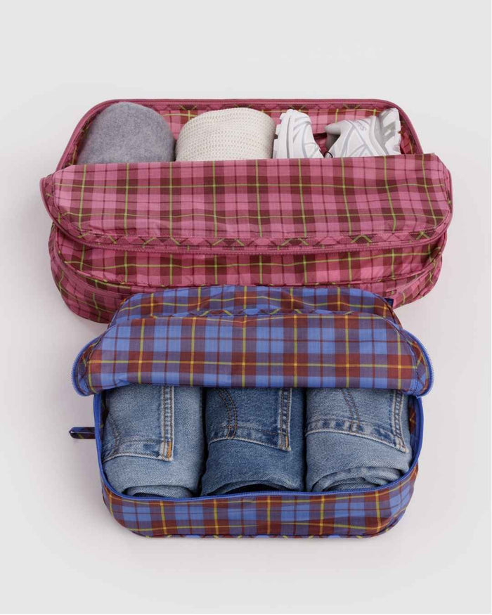 Check Mix Large Packing Cube Set | BAGGU | Large Packing Cube Set