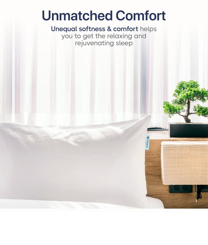 Choice Hotels Luminesse pillow showcasing unmatched comfort for a rejuvenating night's sleep.