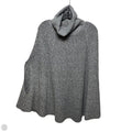 Chunky Turtleneck Poncho Sweater By Kirundo In Grey, Size: XL