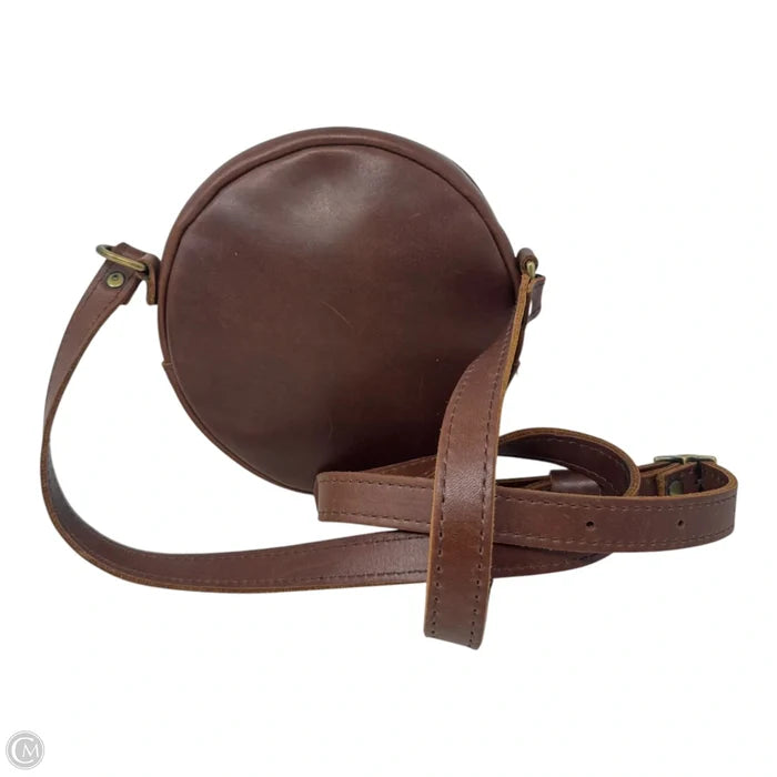 Circle Crossbody Handbag Leather By Portland Leather, Size: Medium