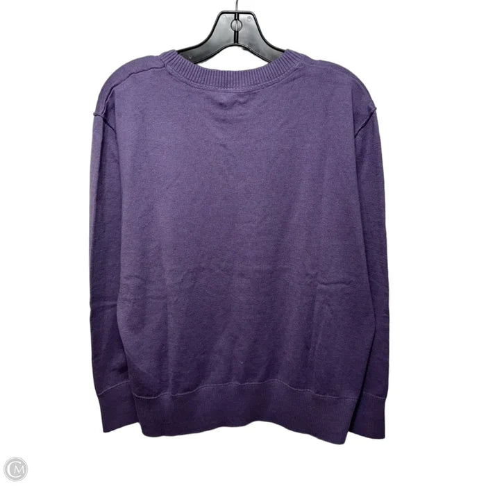 Classic Cotton-Cashmere Crew Neck Sweater By L.L. Bean In Purple, Size: L