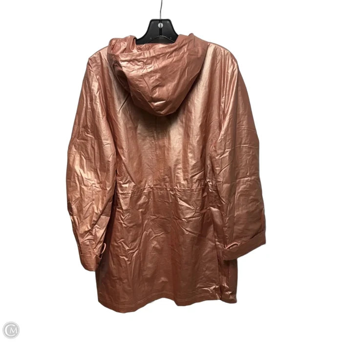 Coat Raincoat By Soft Surroundings In Pink, Size: L