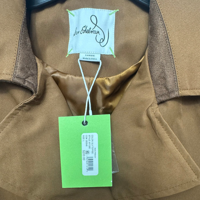 Coat Trench Coat By Sam Edelman In Brown, Size: L