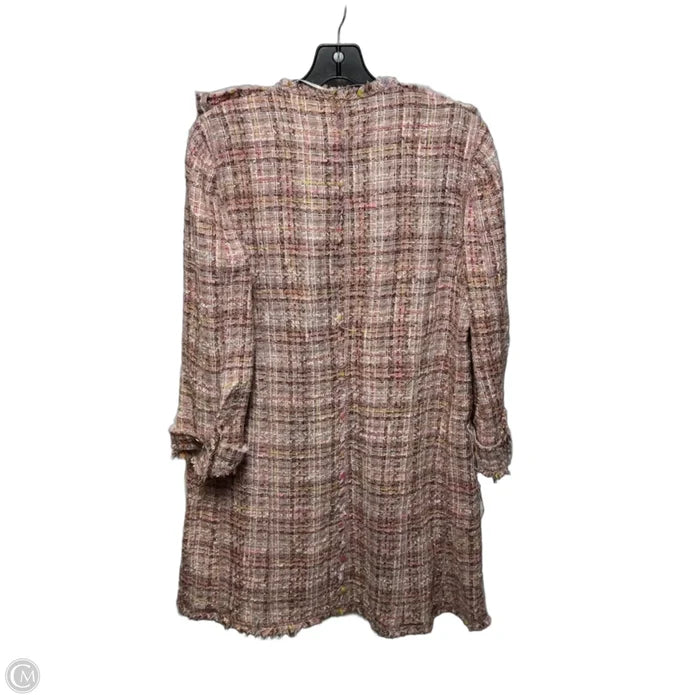 Coat Trench Coat By Zara In Pink, Size: L