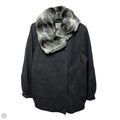 Coat Wool Blend By Abs In Grey, Size: M