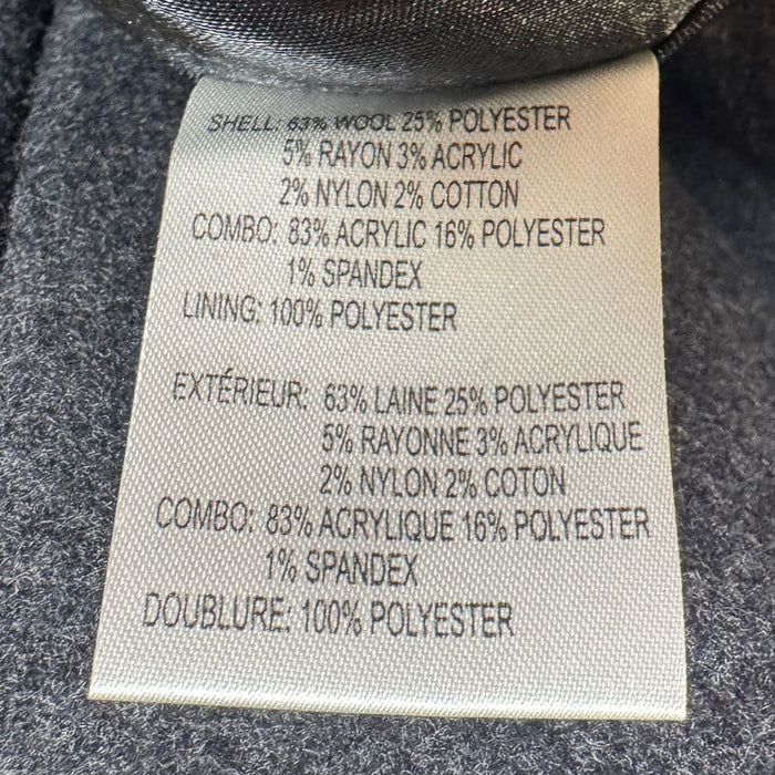 Coat Wool Blend By Abs In Grey, Size: M