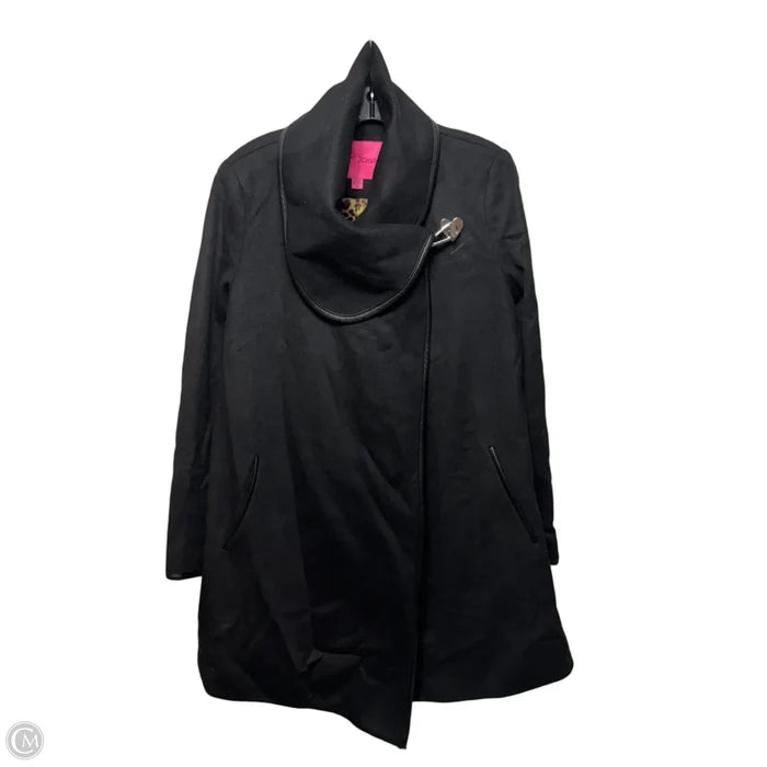 Coat Wool Blend By Betsey Johnson In Black, Size: M