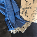 Cobalt Blue Herringbone Blanket