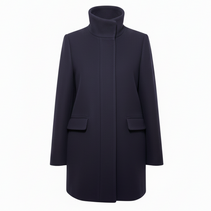 Cocoon Coat Stadium Cloth By Nello Gori By J. Crew In Navy, Size: M ESTIMATED