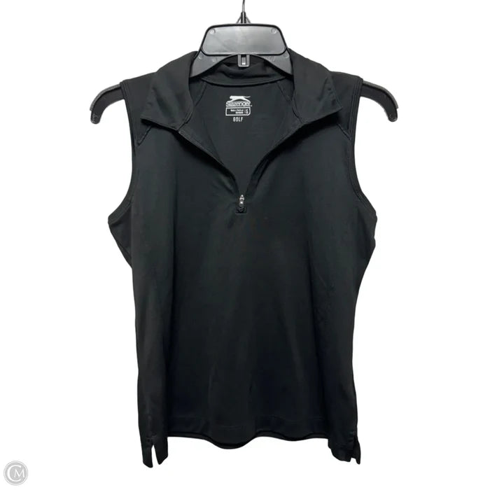 Collared Golf Athletic Tank Top By Slazenger In Black, Size: S