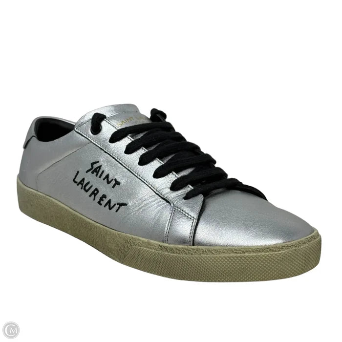 Court Classic SL/06 Sneakers Luxury Designer By Yves Saint Laurent In Silver, Size: 12 (IT 42)