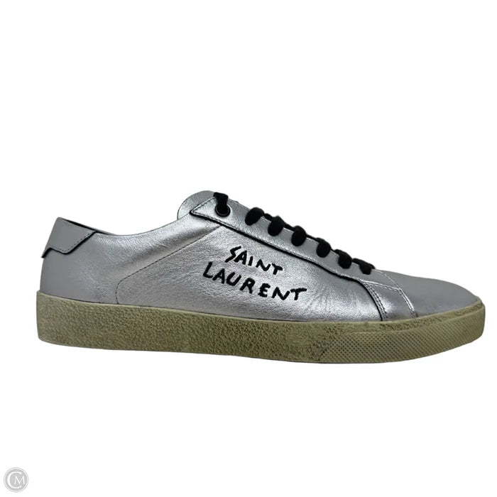 Court Classic SL/06 Sneakers Luxury Designer By Yves Saint Laurent In Silver, Size: 12 (IT 42)