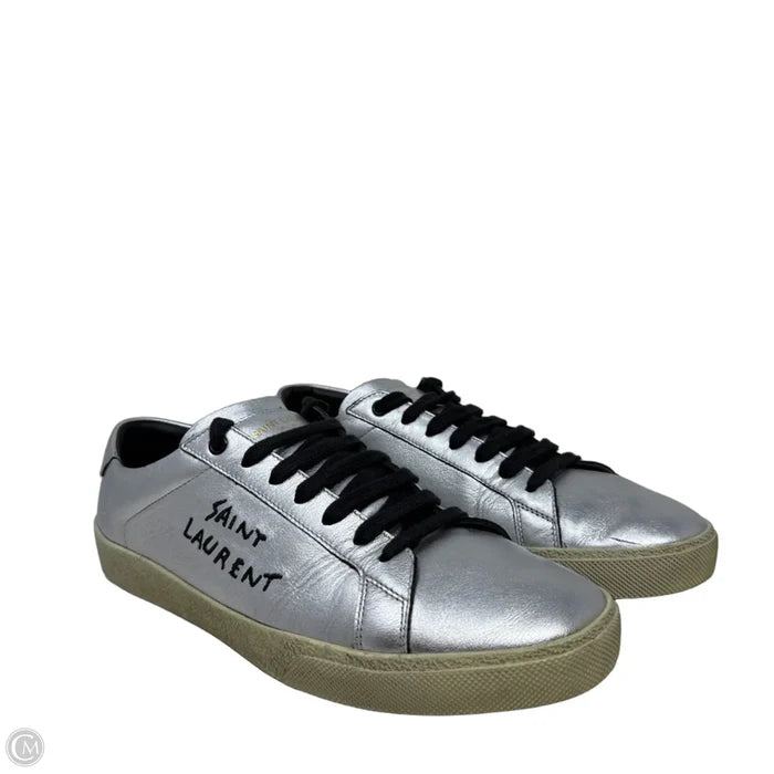 Court Classic SL/06 Sneakers Luxury Designer By Yves Saint Laurent In Silver, Size: 12 (IT 42)