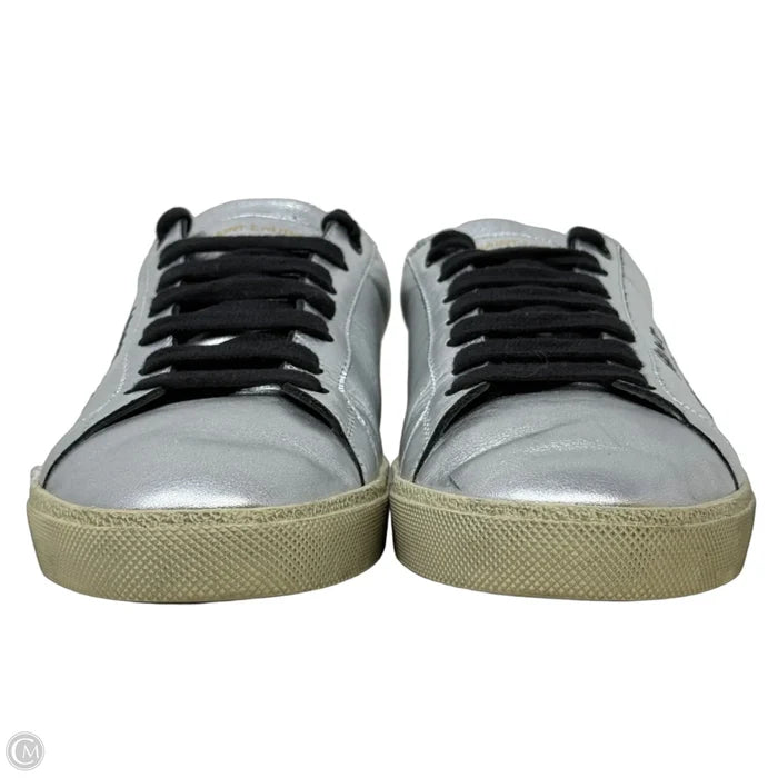 Court Classic SL/06 Sneakers Luxury Designer By Yves Saint Laurent In Silver, Size: 12 (IT 42)