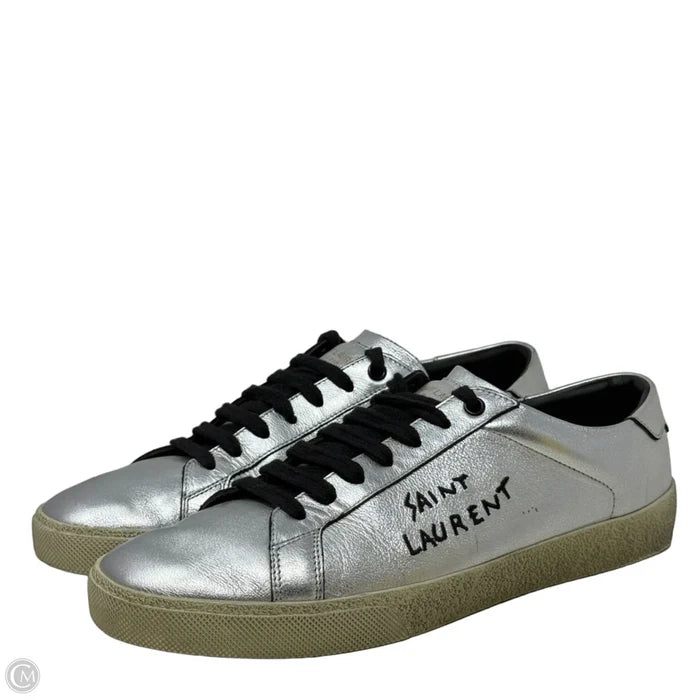 Court Classic SL/06 Sneakers Luxury Designer By Yves Saint Laurent In Silver, Size: 12 (IT 42)