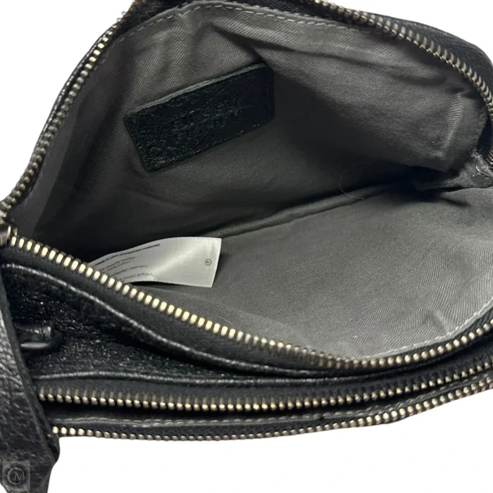 Crinkled Leather Double Zip Crossbody Leather By Eileen Fisher, Size: Medium