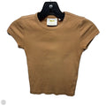 Crop Top Short Sleeve By Maeve In Tan, Size: Xxs