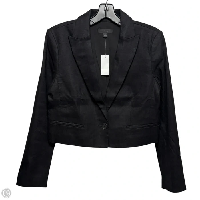 Cropped Blazer By Ann Taylor In Black, Size: 4