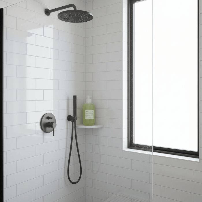 Davines MOMO Shampoo in modern luxury shower