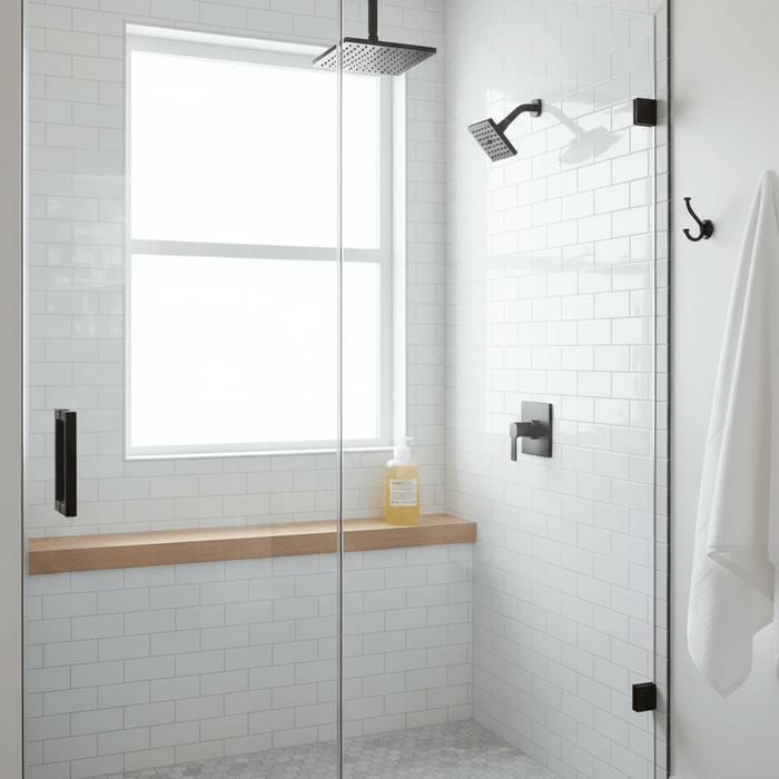 Davines MOMO Shower Gel in modern luxury shower