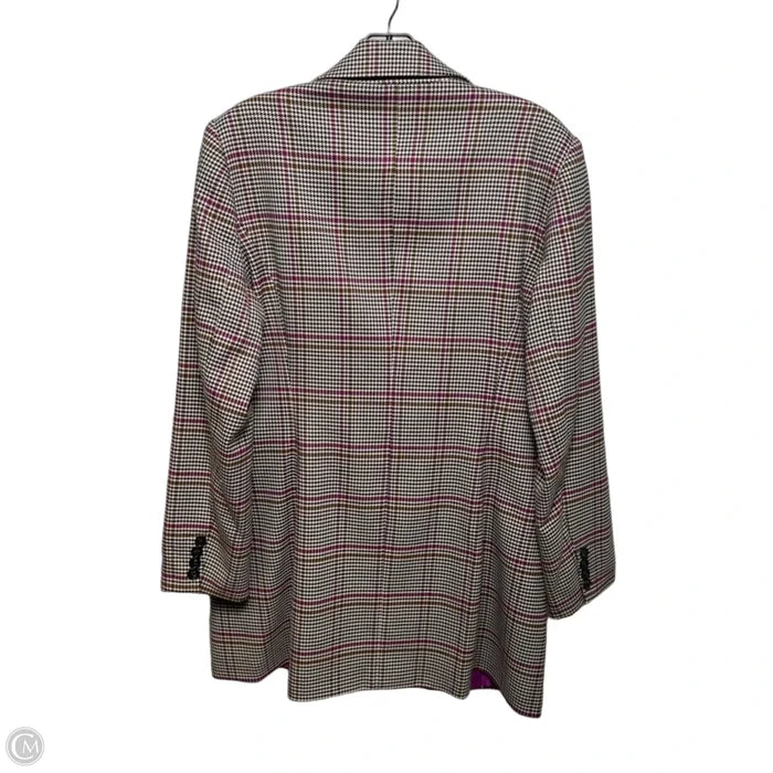 Double Breasted Blazer By Insight In Multi-colored Houndstooth, Size: 12