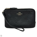 Double Corner Zip Wristlet Designer By Coach, Size: Medium