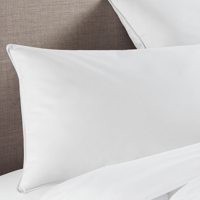 Close-up detail of Downlite Premium Down Halo Pillow premium cotton cover