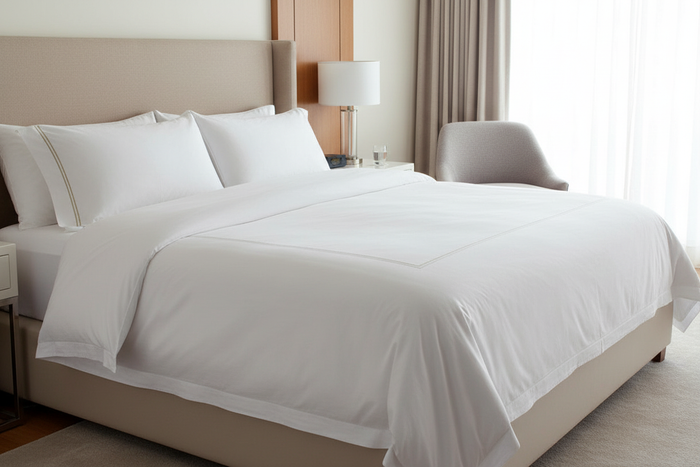 Downlite Spira Cluster Fiber Pillow in luxury hotel bedroom