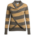Drape Front Cashmere Sweater By Design History In Striped Pattern, Size: S