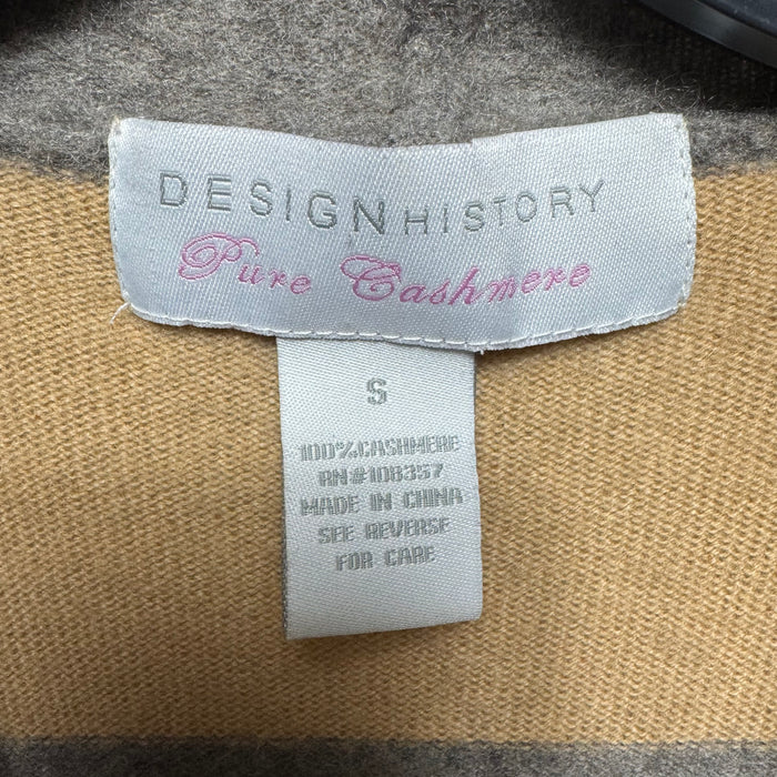 Drape Front Cashmere Sweater By Design History In Striped Pattern, Size: S