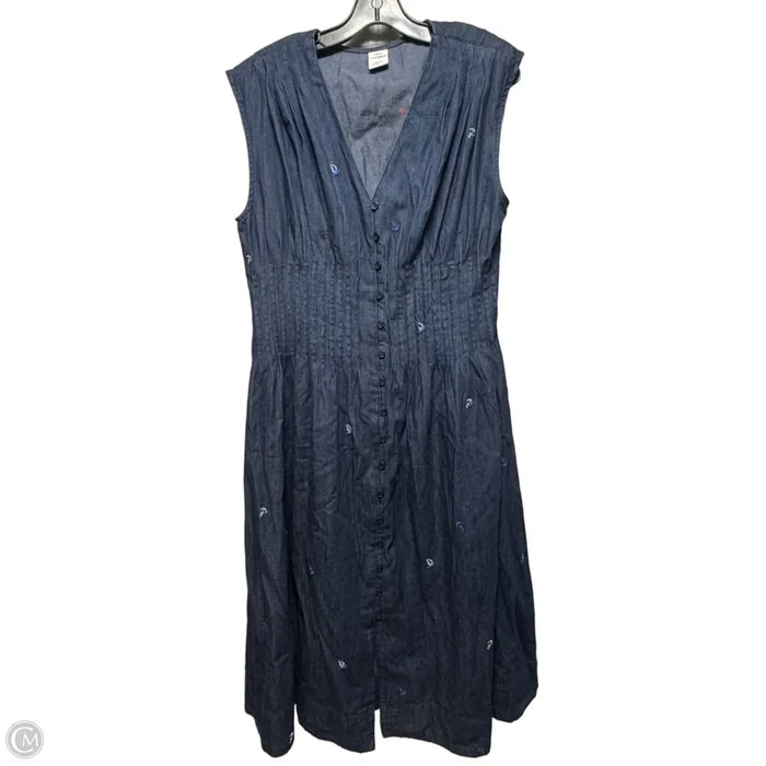 Dress Casual Maxi By Free Assembly In Blue Denim, Size: L