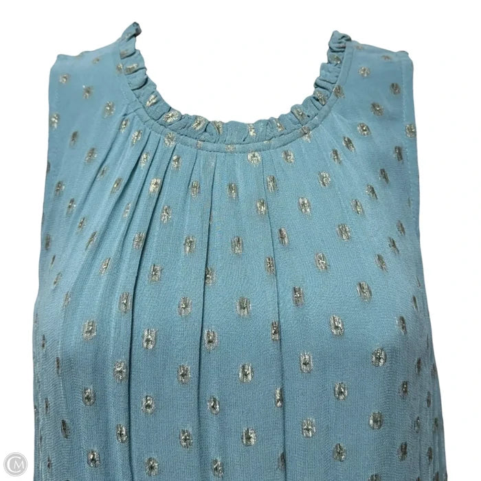 Dress Casual Midi By Anthropologie In Blue & Gold, Size: XS